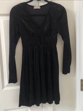 Altar’d State black velvet holiday party dress.